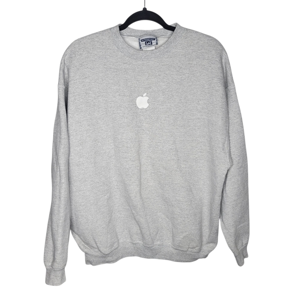 Vintage 90s Apple Computer Macintosh Crewneck Sweatshirt in Grey Size Large RARE